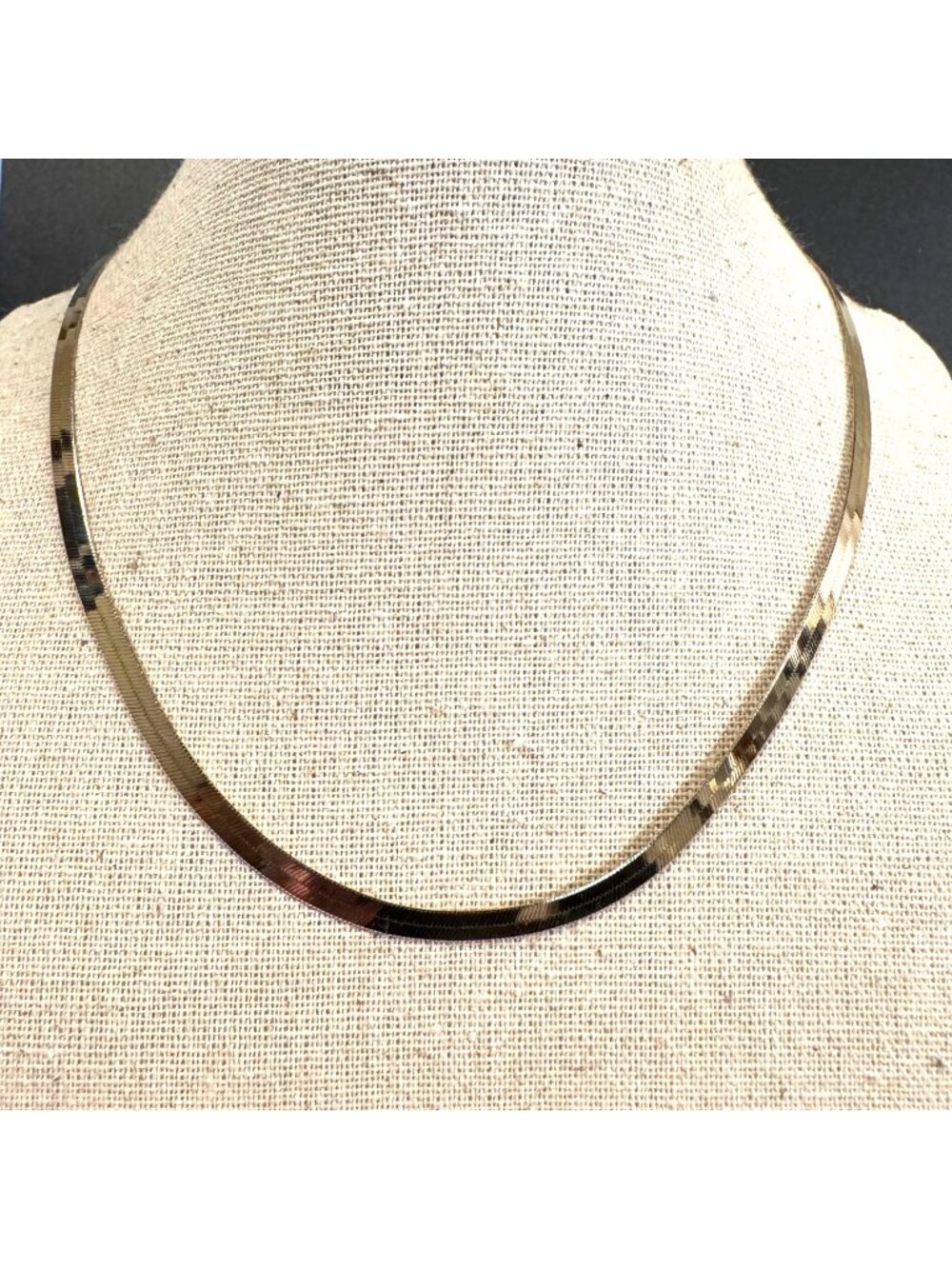 Solid Sterling Silver 925 Herringbone Chain Necklace 4.5mm Size 16" Length